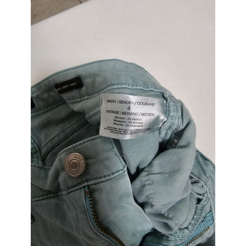 Nine West Women's Sage Green Blue Jeans Size 4 - Picture 14 of 16